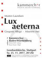 Lux aeterna - Werke von Allegri und Lauridsen