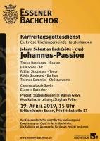Johann Sebastian Bach Johannespassion im Gottesdienst
