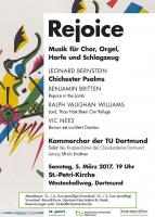 Rejoice - Musik für Chor, Orgel, Harfe und Schlagzeug