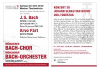 J.S. Bach: Osteroratorium, A. Pärt Berliner Messe