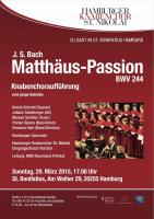 KNABENCHOR-KONZERT: Matthäus-Passion BWV 244, J. S. Bach