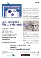 Luigi Cherubini: MISSA SOLEMNIS Nr. 2 d-moll