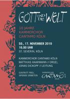 Gott und die Welt - 10 Jahre Kammerchor CANTAMO Köln