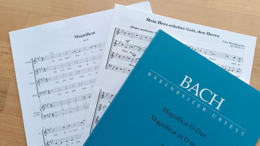 Foto: Magnificat-Noten verschiedener Komponisten (Carolina Ihlenfeld)