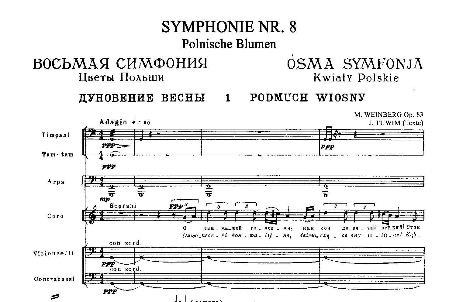 8. Symphonie, Weinberg; Quelle: Peermusic Classical GmbH  Thumbnail image