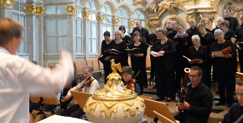 Der Bach-Chor Siegen 2011 in der Frauenkirche Dresden