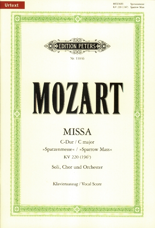 Foto: Cover Mozart Spatzenmesse (Verlag)