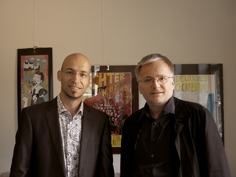 Foto: Generalsekretär Ralf Schöne mit Präsident Ekkehard Klemm in dessen erstem Amtsjahr 2013 (VDKC-Archiv)