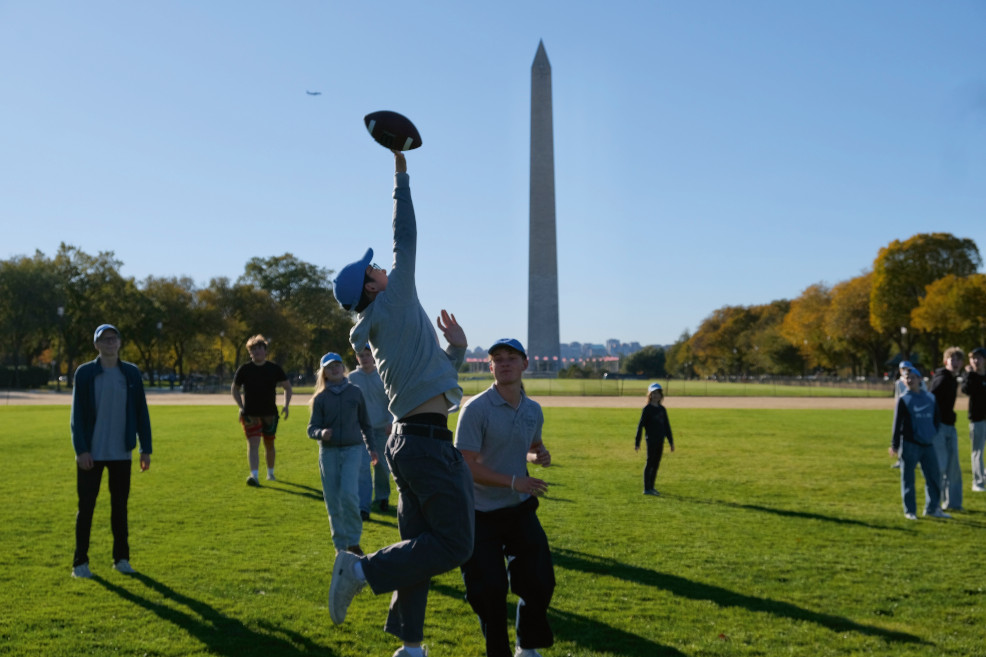 Foto: Fußballspielen vor der National Mall (Jens Bauditz)