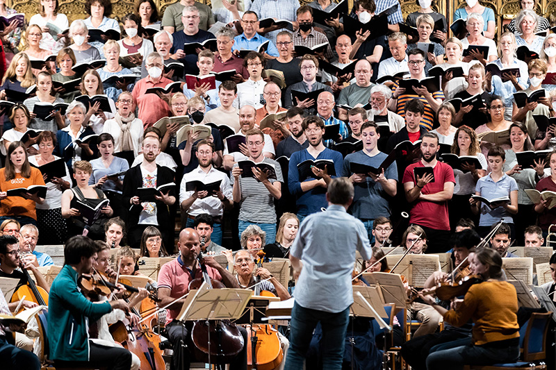 Foto: Capella St. Crucis Hannover und Collegium Vocale Hannover mit Mendelssohn Bartholdys „Elias“, gefördert im Rahmen von Neustart Amateurmusik 2022 (BMCO)